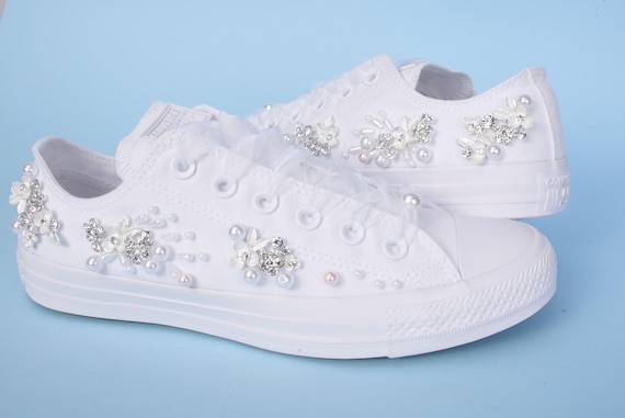 Wedding Converse For Bride, Bridal Vans Trainers