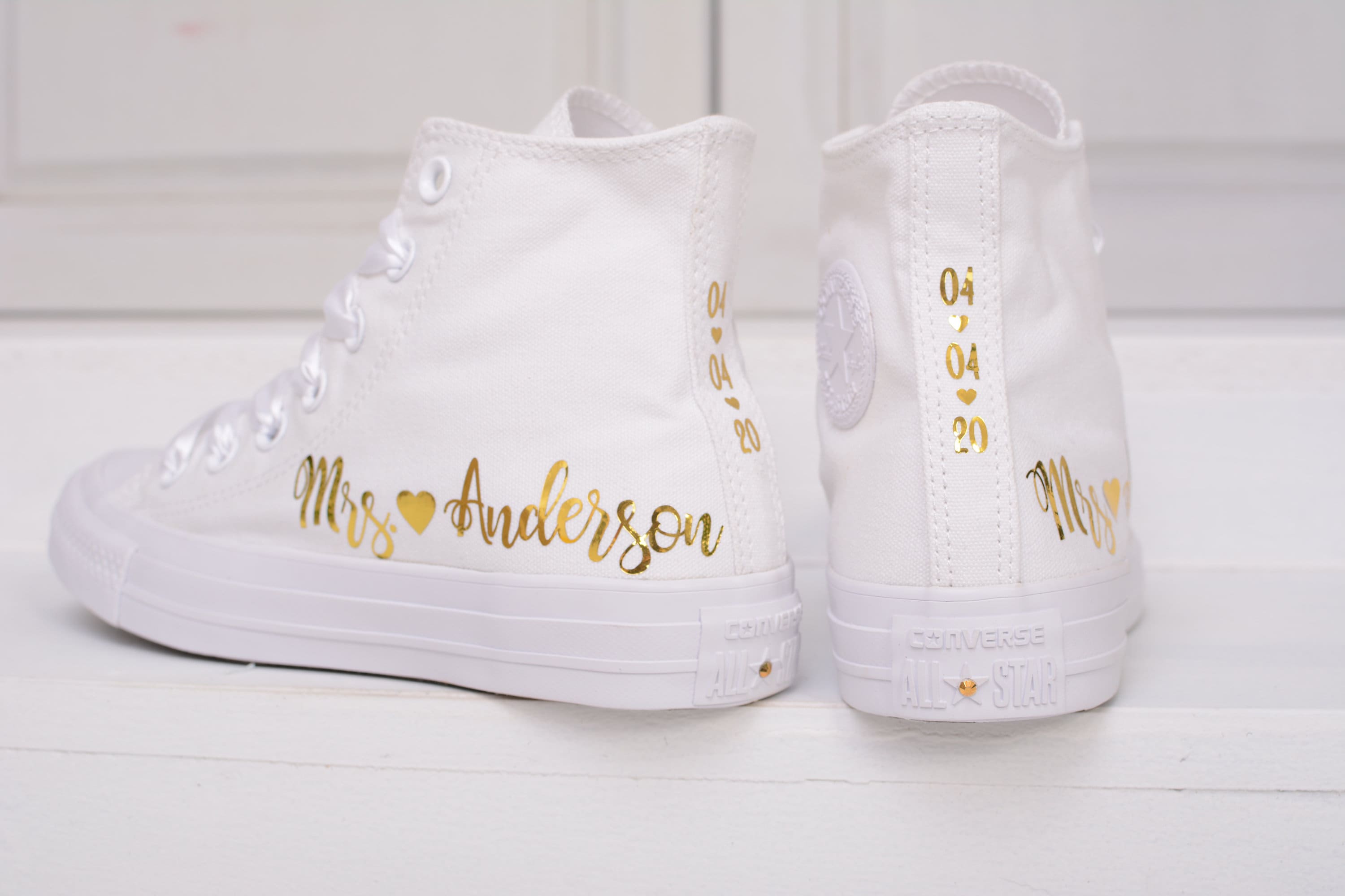 personalised trainers for wedding