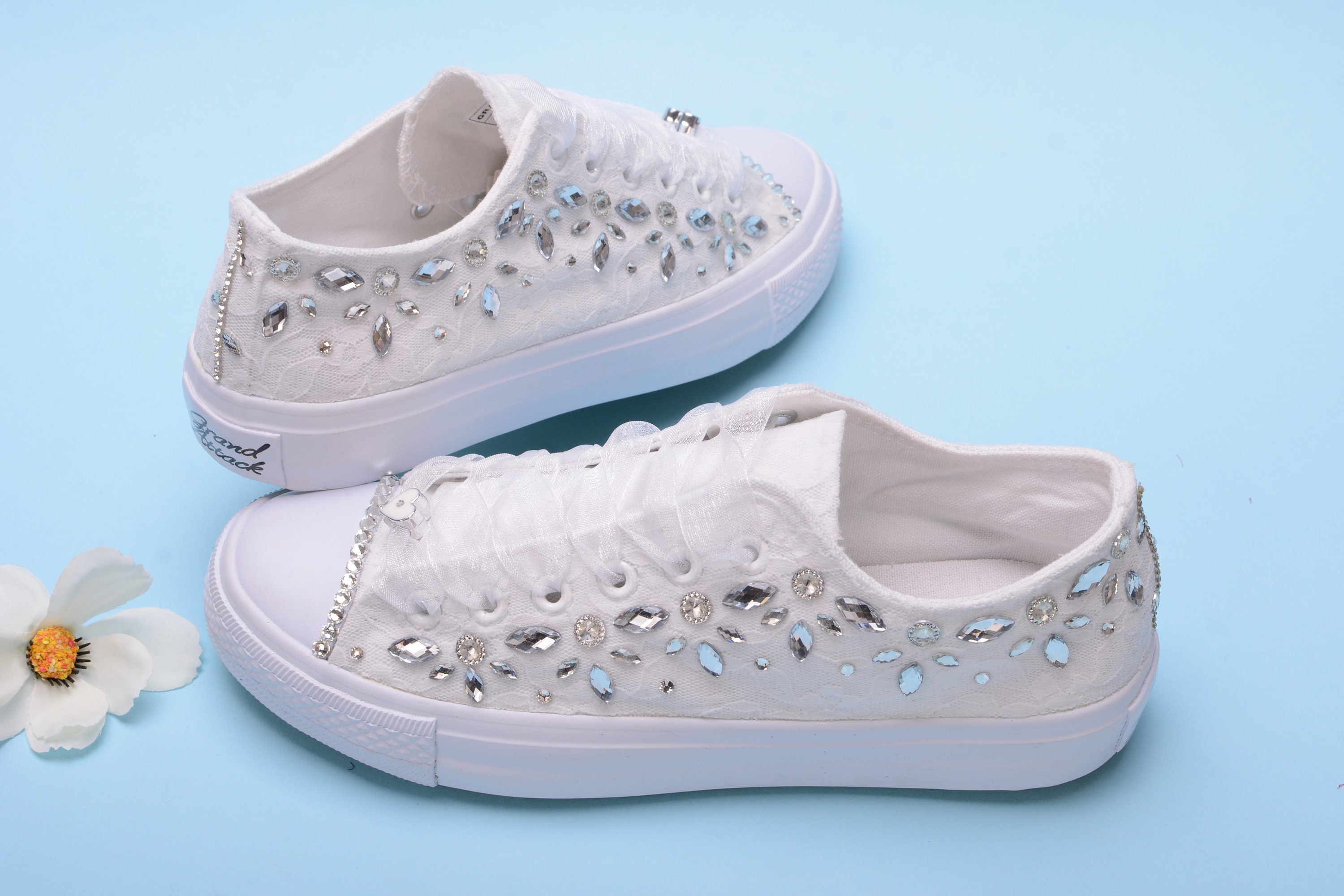 custom bride sneakers