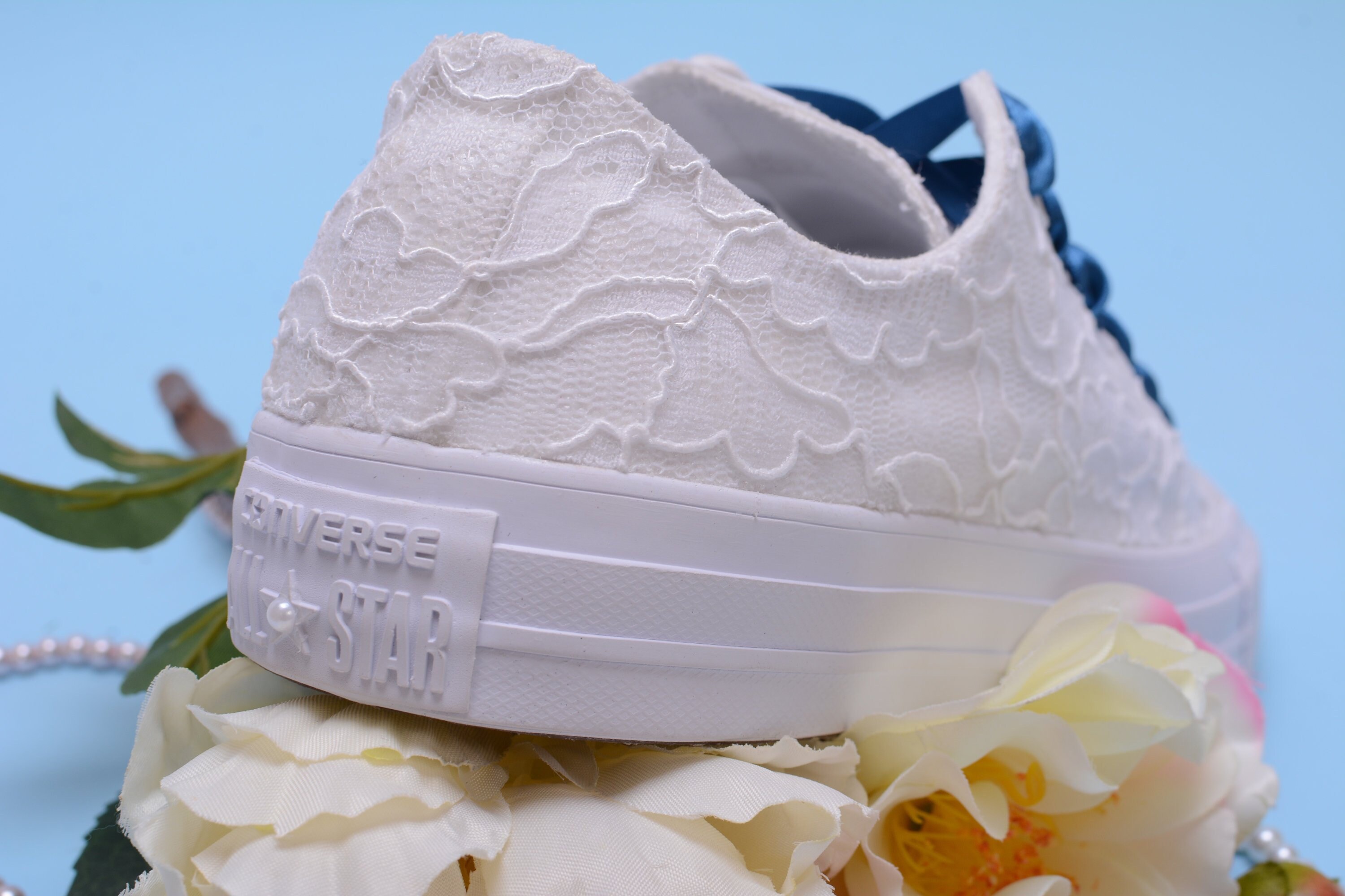 blue wedding converse shoes
