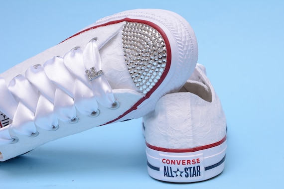 white bling trainers