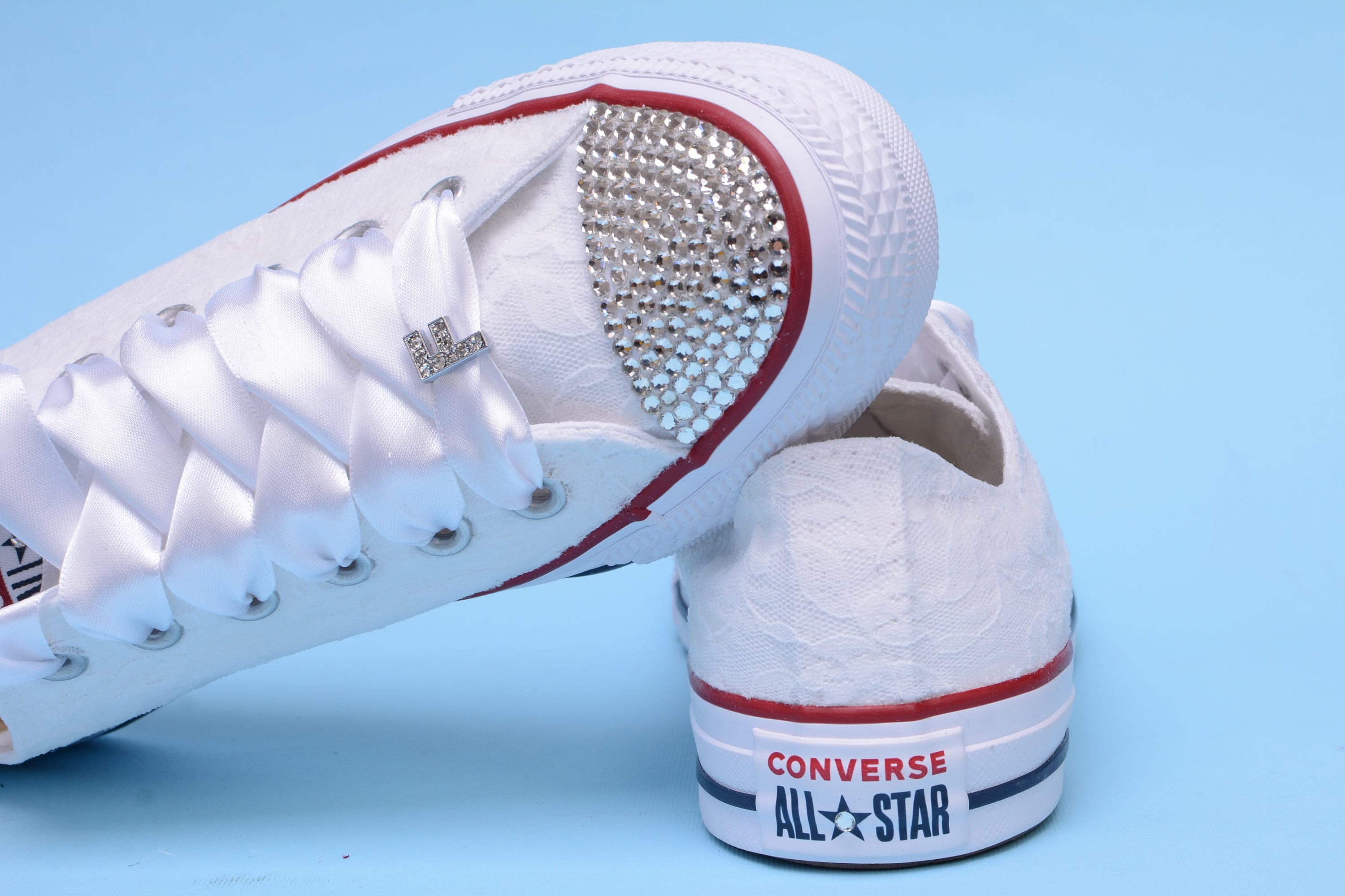 white bling converse