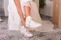 Ivory Wedding Converse High Top, Custom Converse shoes, Lace High Top Converse For Bride product logo