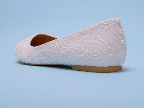 flat white wedding shoes for bride