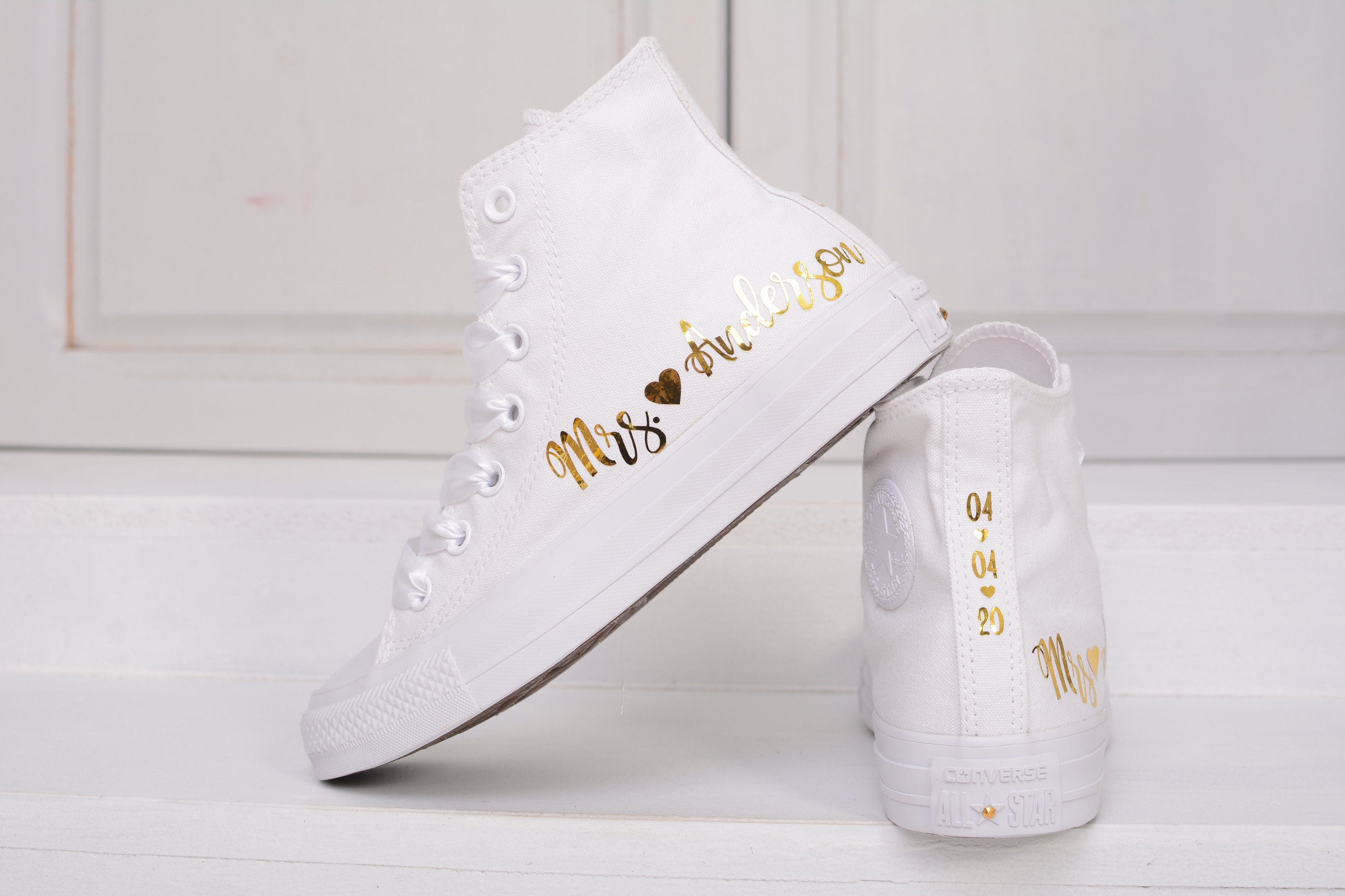 personalised wedding converse