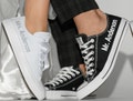 Personalized Wedding Converse sneakers, Personalised Bridal Trainers Customised Bride Converse, Customized White Converse with name and date product logo