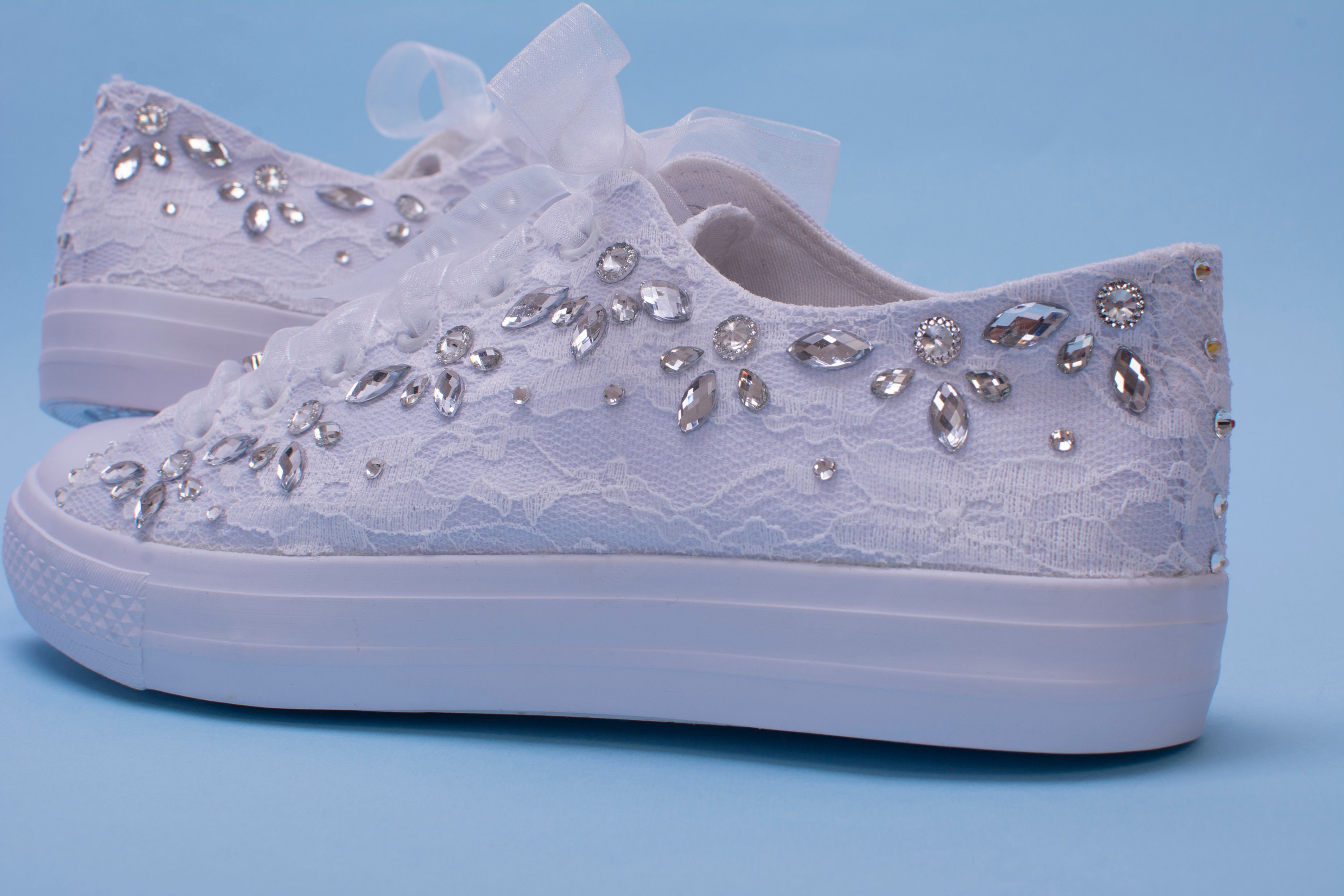 custom bride sneakers