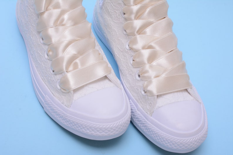Ivory Converse High Top Wedding Converse Shoes Bridal Etsy