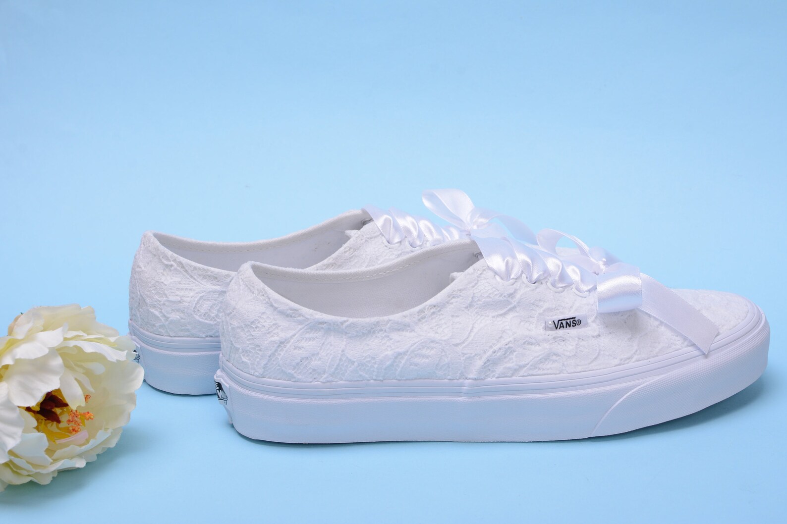 Wedding Vans Shoes for Bride, Custom Vans Bridal, Customised Vans ...