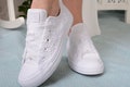 Luxury Ivory Wedding Converse Lace Low Top, Custom Converse Shoes For Bride, Personalized Bridal Low top Tennis Shoes with Dubai Lace product logo