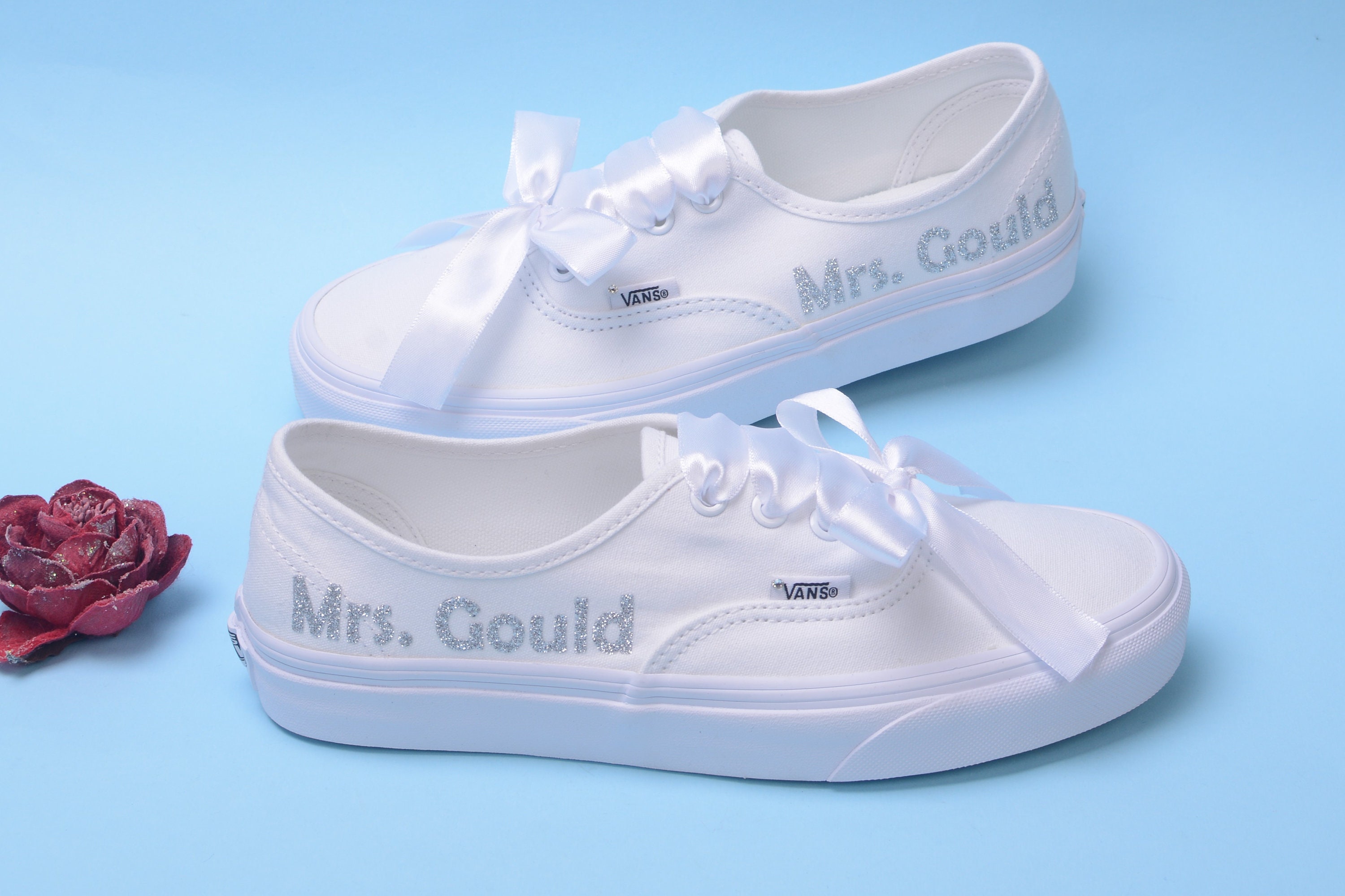 bedazzled vans for wedding