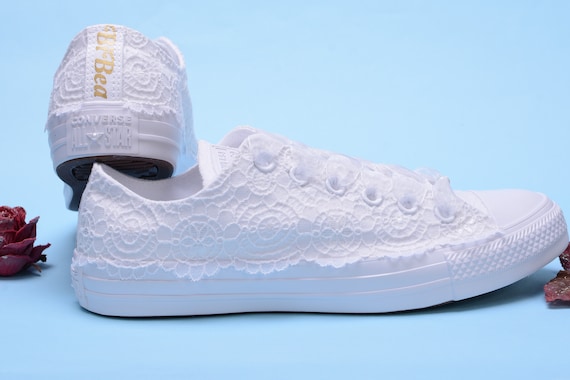 white lace wedding sneakers