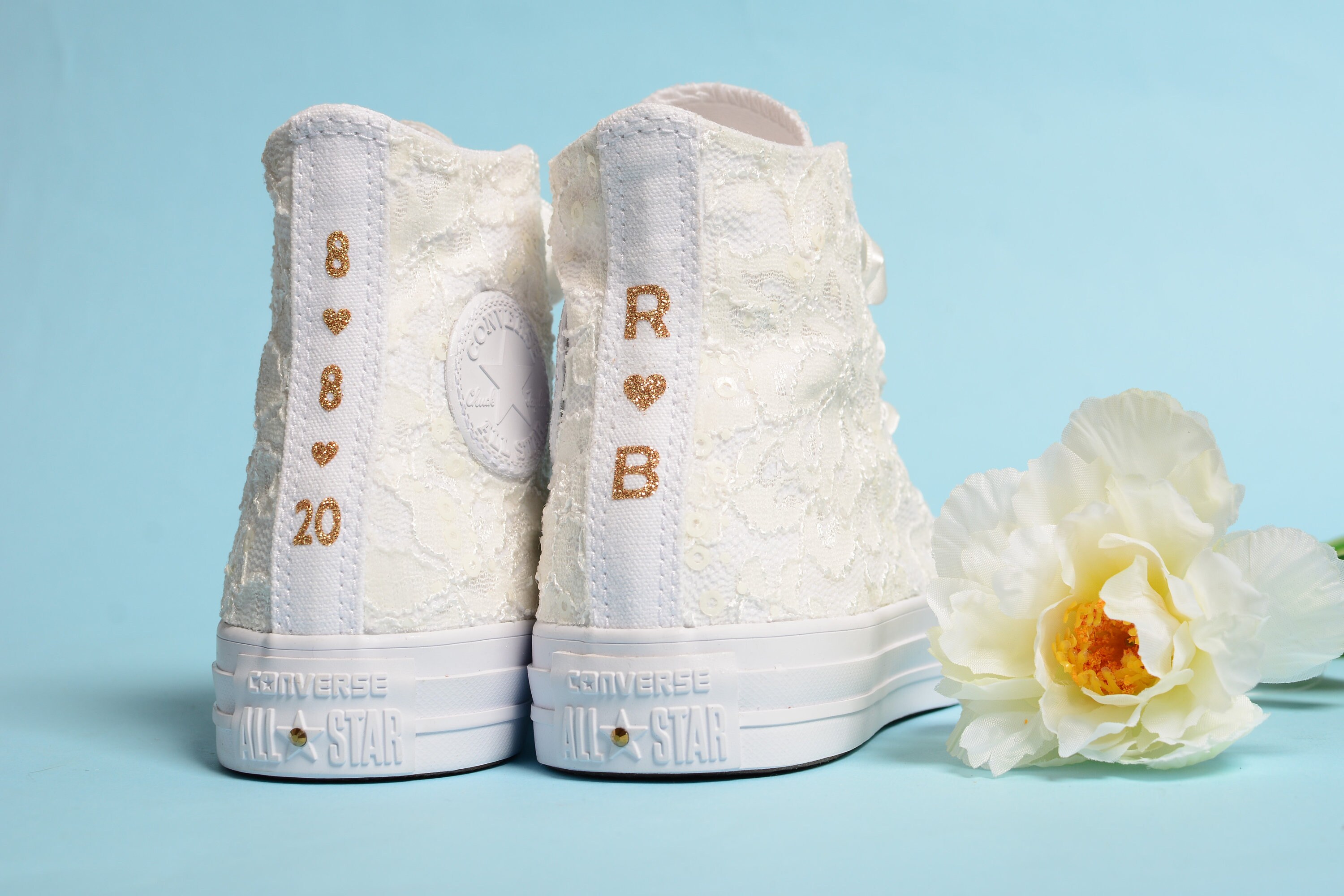 wedding converse sneakers for bride