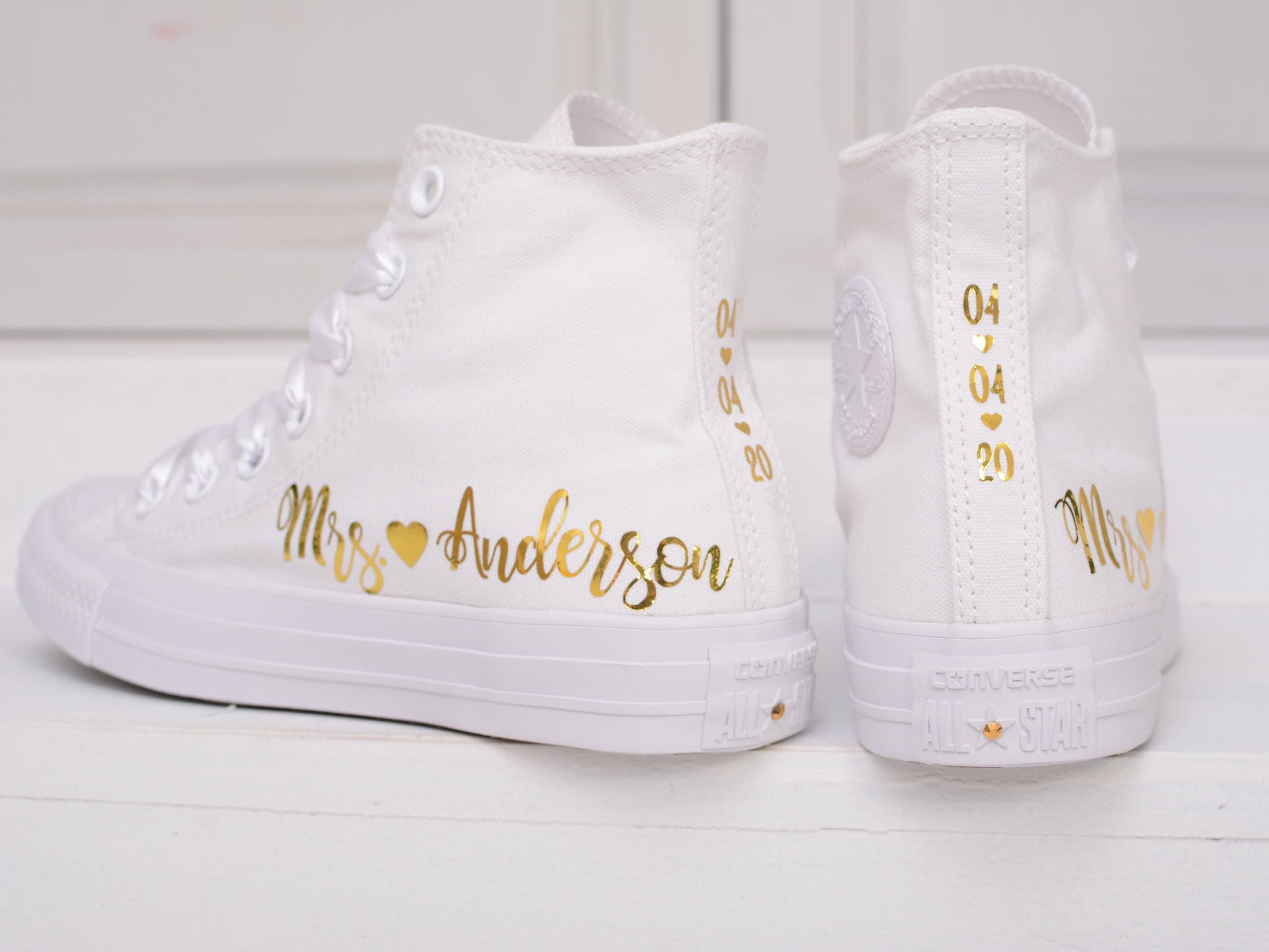 Converse blancas novia hot sale