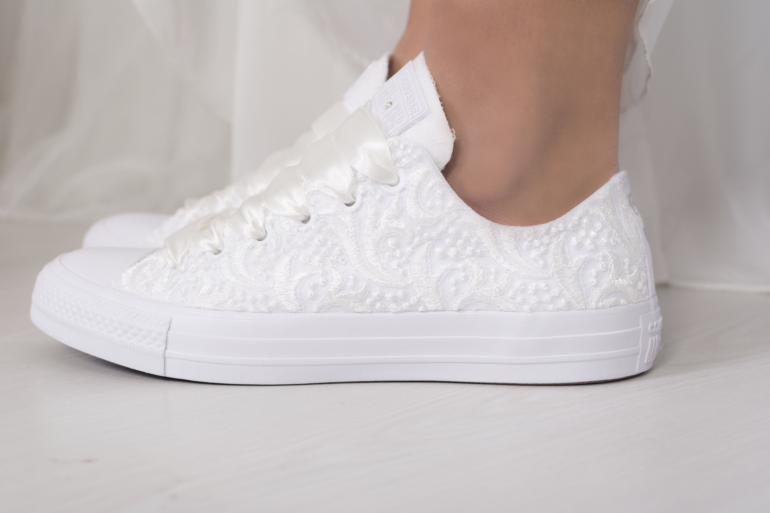 ivory wedding converse