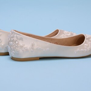 ivory flat shoes