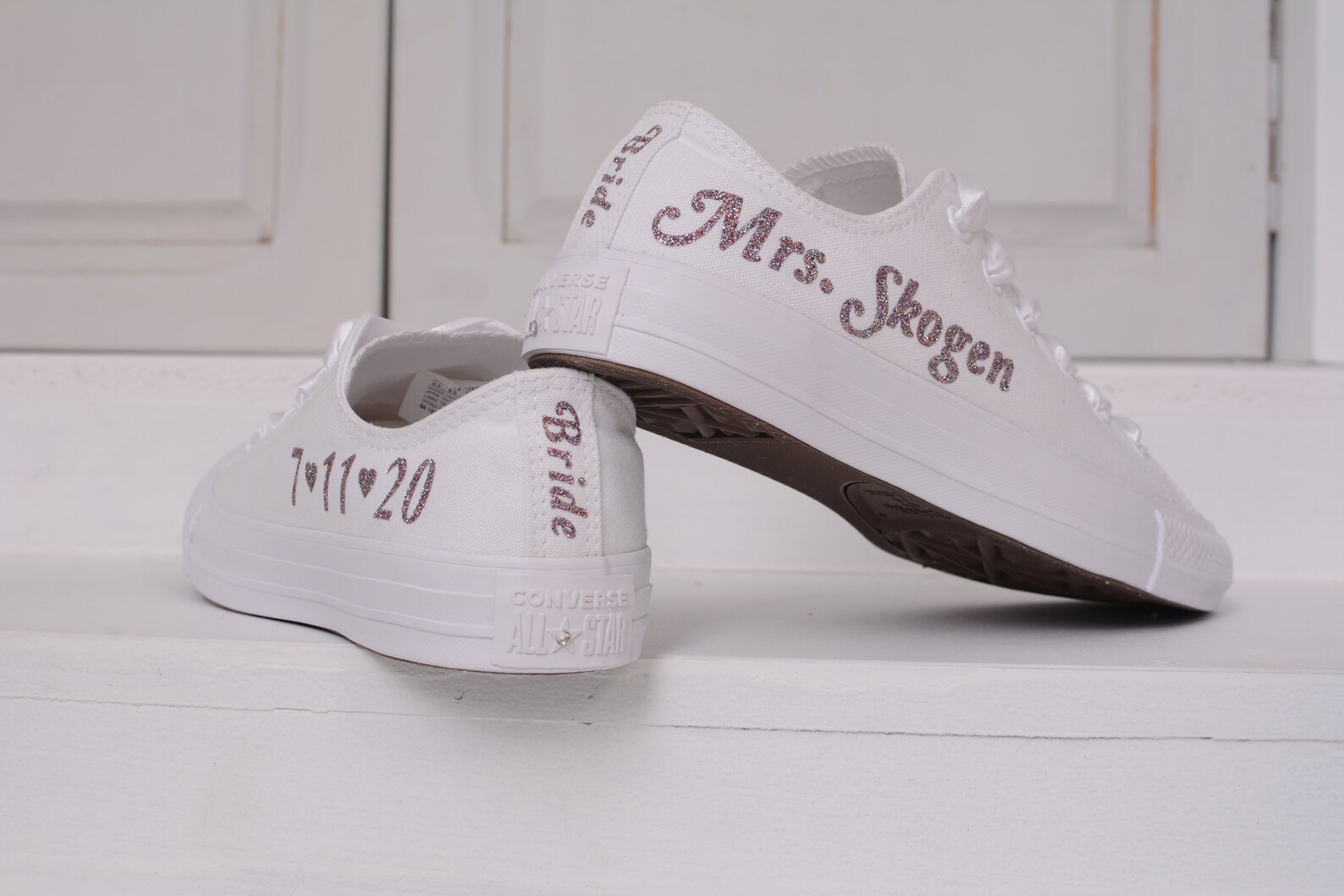 personalised bride converse