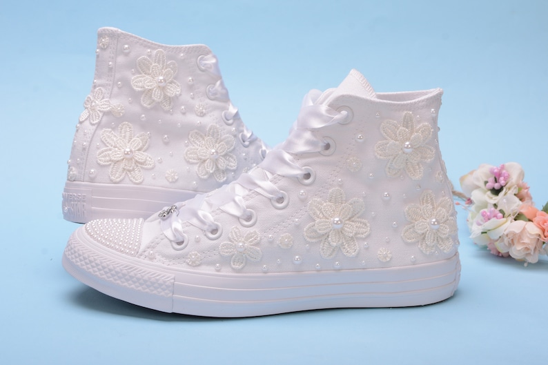 wedding high top sneakers