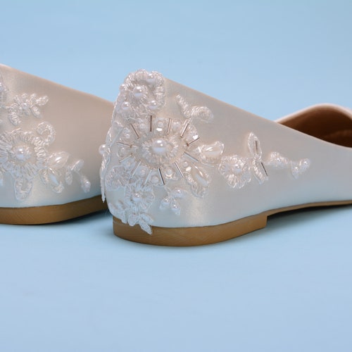 flat ivory wedding shoes