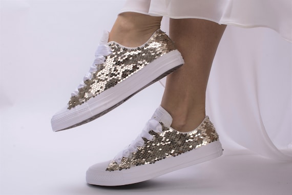 white sequin converse