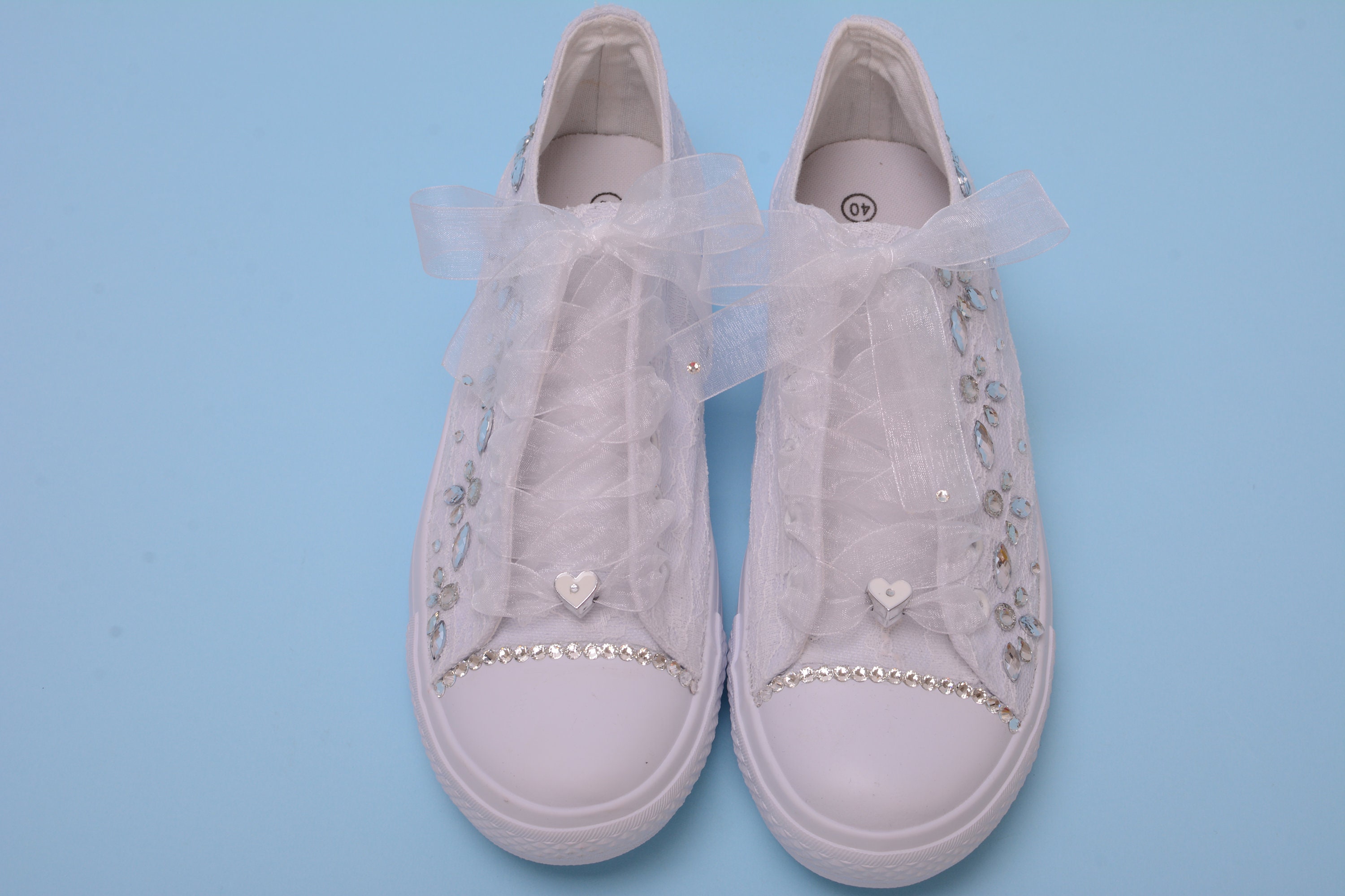 davids bridal lace sneakers
