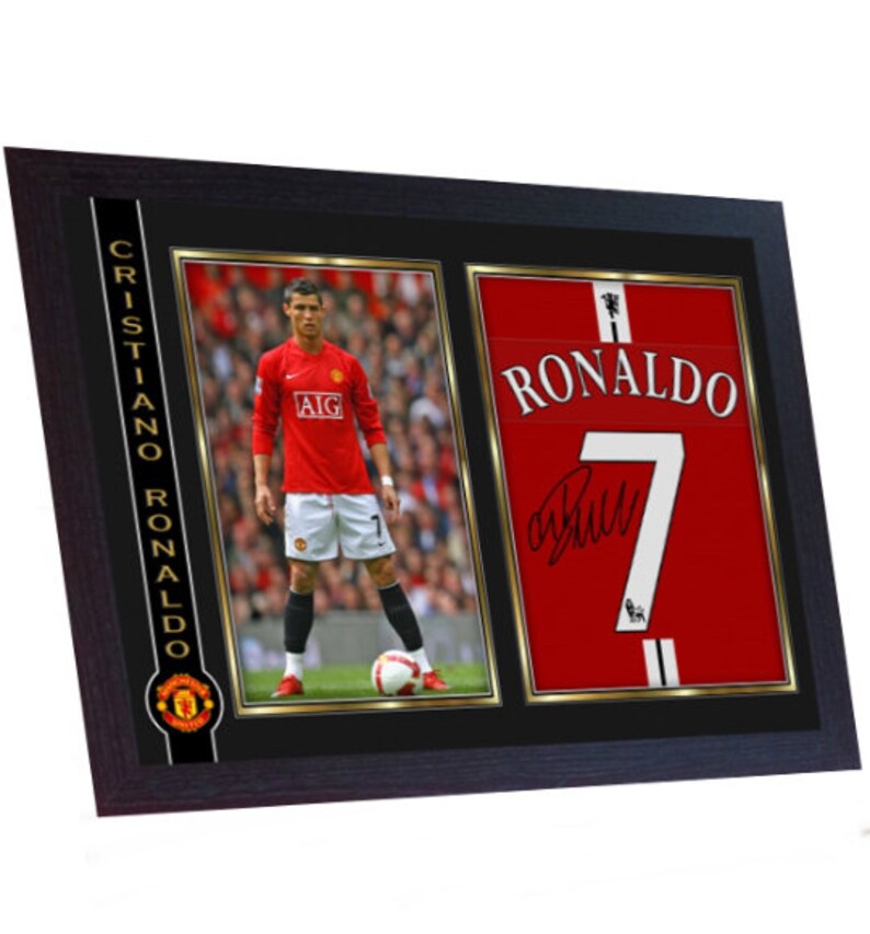 Other Autographed Soccer Items Cristiano Ronaldo signed autograph print