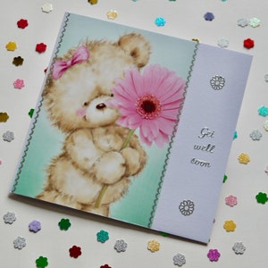 Speedy recovery Thinking of You Handmade Get Well Soon Card Unisex Greeting Card