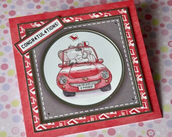 Handmade Congratulations On Passing Your Driving Test Card, For Him or Her, For Family or Friends