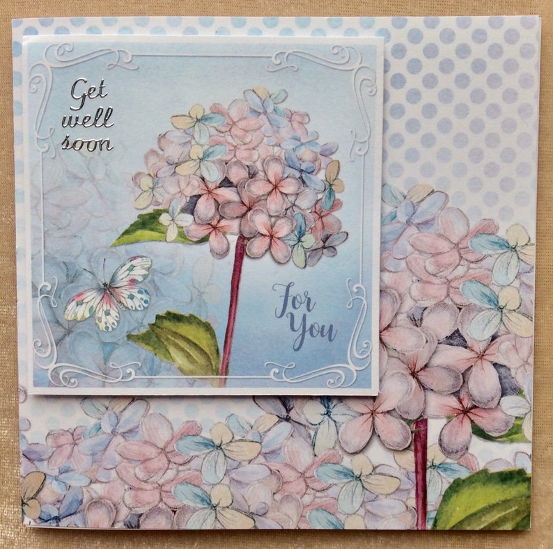 Card for Her Thinking of You Handmade Get Well Soon Card Speedy Recovery