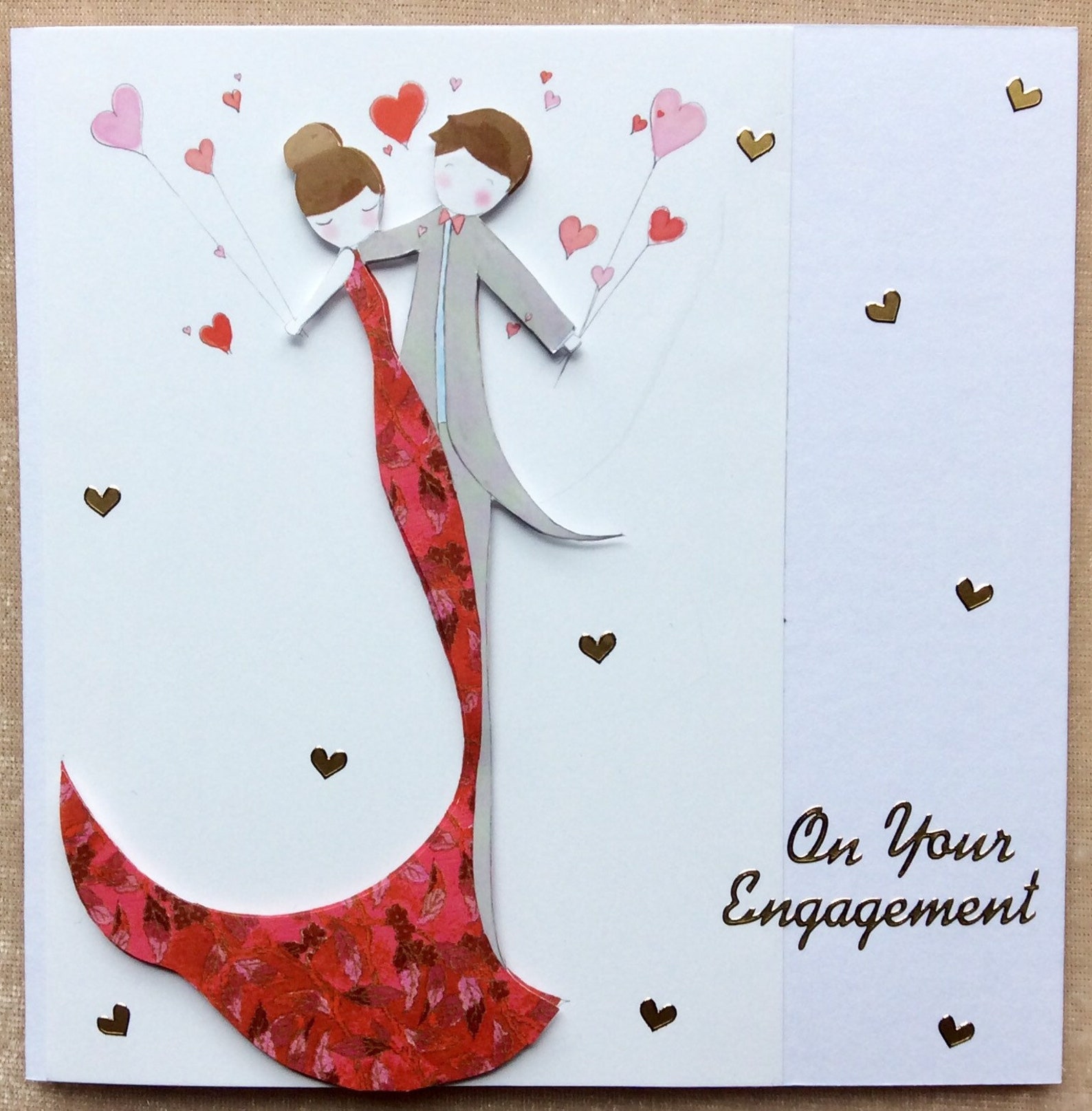 Handmade Engagement Card Congratulations Card for the Happy Etsy