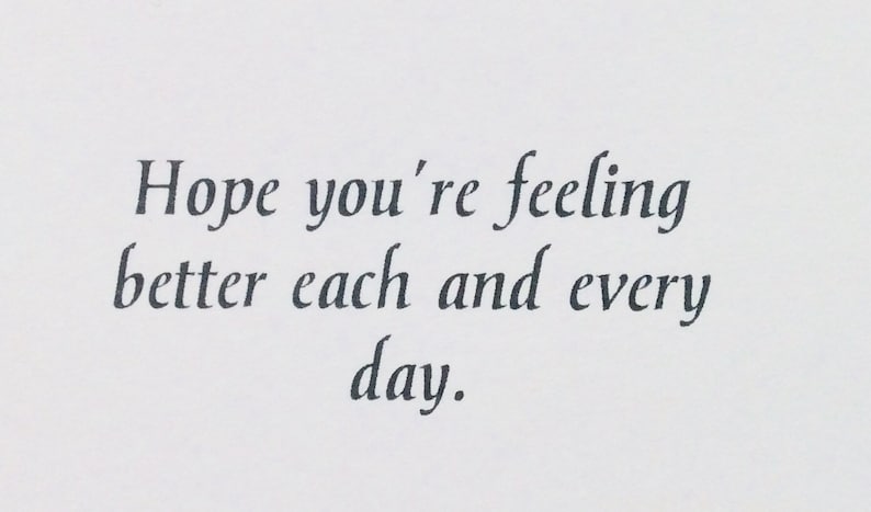 Speedy recovery Thinking of You Handmade Get Well Soon Card Unisex Greeting Card