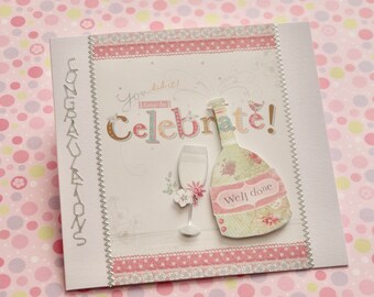Handmade Congratulations Card for Family or Friends, Celebration Card