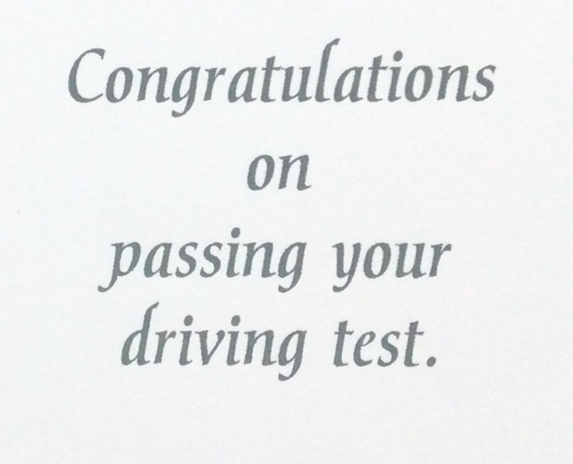 Handmade Congratulations on Passing Your Driving Test Card Etsy