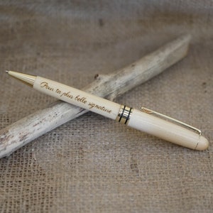 Personalized wood pen engraving name, custom gift woman man, wedding gift save the date engraved