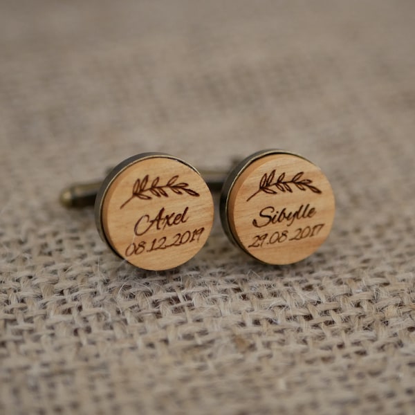 Wooden Cufflinks Etsy