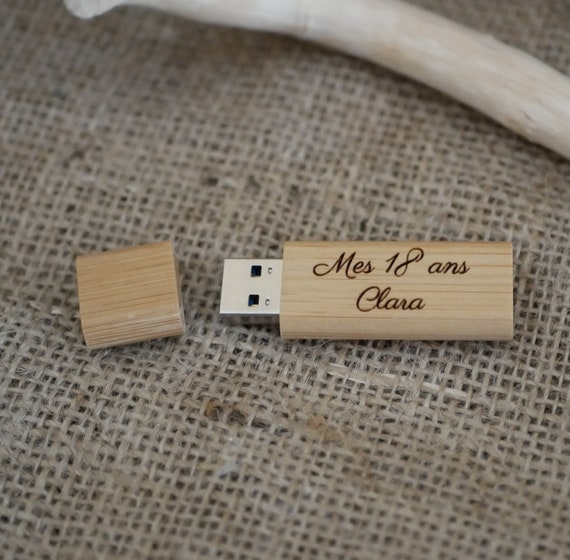 wood name personalized gift Gift customizez engrave wood USB flash drive stick 16 GB