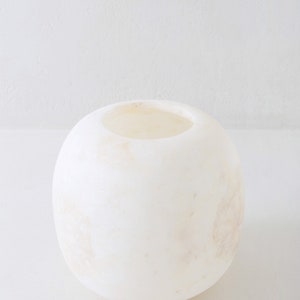 Egyptian white alabaster stone, alabaster candle holder, Middle East decor, candle holder, white alabaster stone image 3