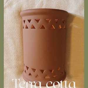 Terra cotta II, Large Terra cotta wall sconce, handmade in Egypt, wall sconce, clay wall sconce, terra cotta sconce, rustic wall sconce