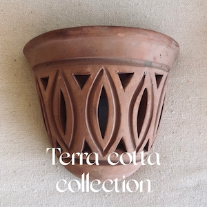 Terra cotta wall sconce, handmade in Egypt, wall sconce, clay wall sconce, terra cotta sconce, rustic wall sconce