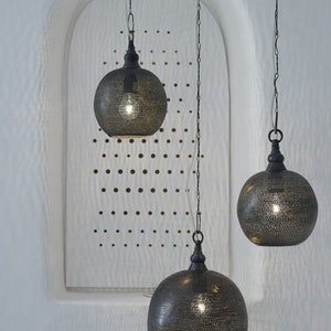 The classic, graphic dots, Brass ceiling lamp, moroccan ceiling lamp, moroccan lamp, pendant brass lamp