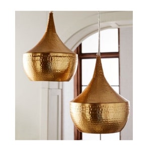 Hammered brass pendant, Brass ceiling lamp, moroccan ceiling lamp, moroccan lamp, pendant brass lamp