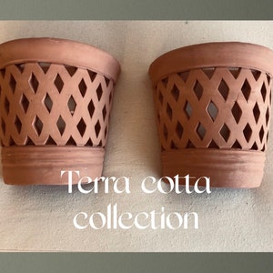 Medium Terra cotta wall sconce, handmade in Egypt, wall sconce, clay wall sconce, terra cotta sconce, rustic wall sconce