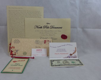 Letter From Santa Personalized Nice Certificate & Real Santa 2 Bill