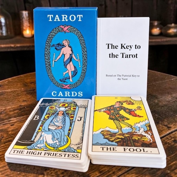 Traditional Tarot Deck Gift Set – 78 Cards, Guidebook, Bag & Presentation Box