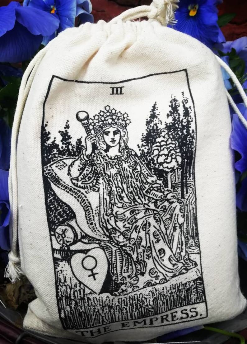 Tarot Deck Tarot cards ,100 page Guidebook cotton bag , gift for her easter image 6