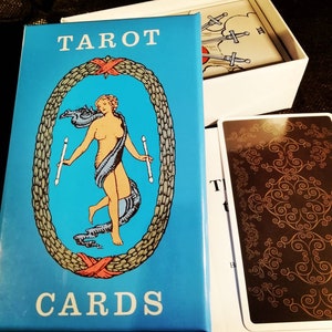 Tarot Deck Tarot cards ,100 page Guidebook cotton bag , gift for her easter image 5