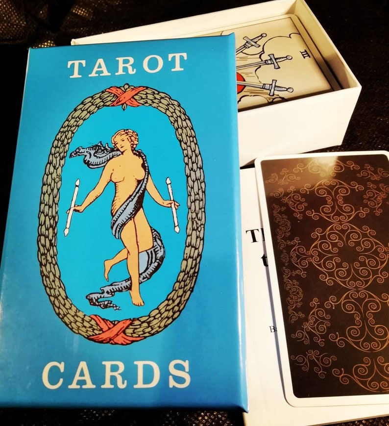 Tarot Deck Tarot cards ,100 page Guidebook cotton bag , gift for her easter image 5