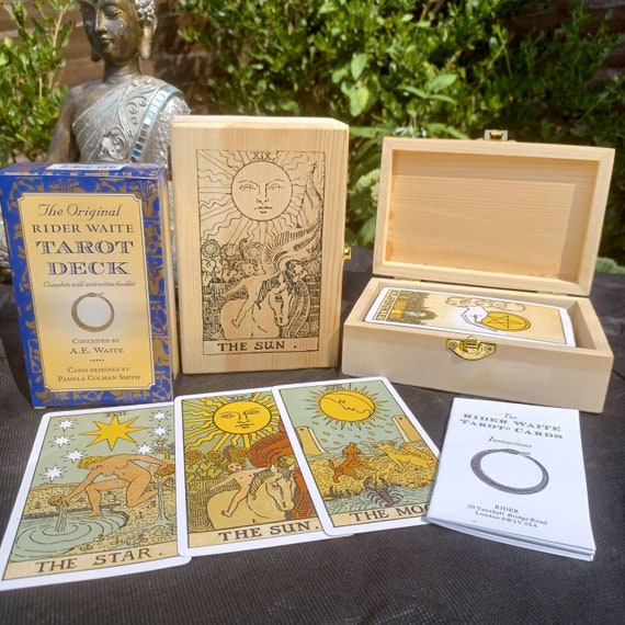 Vintage Tarot Cards Deck, 78 Cards With Book ,handcrafted Box 