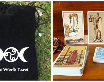 Tarot deck and bag The original tarot Deck. 78 cards pouch and guide book- includes free velvet satin lined pouch