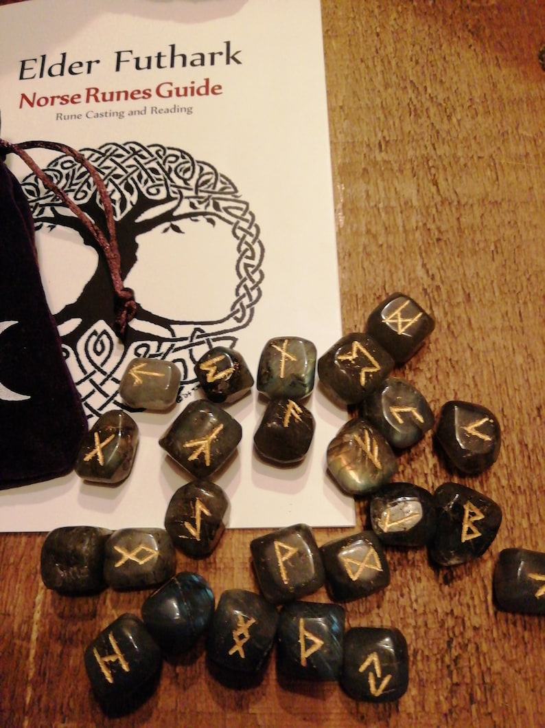 Rune Stones Gift Set Includes 21 Page Guide Book and Free - Etsy